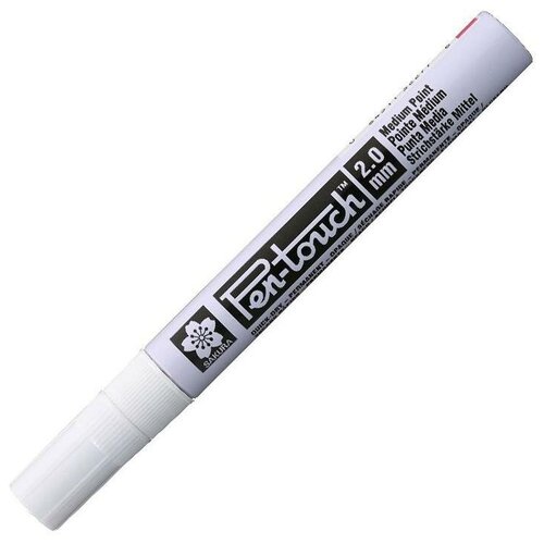 Маркер промышленный Sakura Pen-Touch XPFKA319 (2мм, красный) алюминий, 12шт. маркер промышленный sakura pen touch 1мм голубой алюминий 12шт