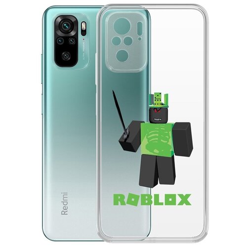 Чехол-накладка Krutoff Clear Case Roblox-1x1x1x1x1 для Xiaomi Redmi Note 10/ Note 10S чехол накладка krutoff clear case ранняя весна для xiaomi redmi note 10 note 10s