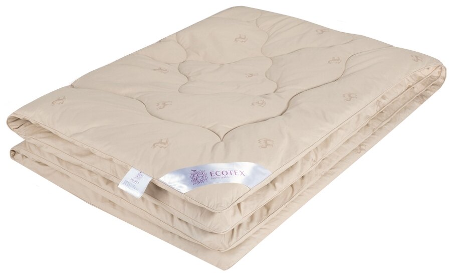 Одеяло ECOTEX Караван, всесезонное, верблюжья шерсть, 172 х 205 см .