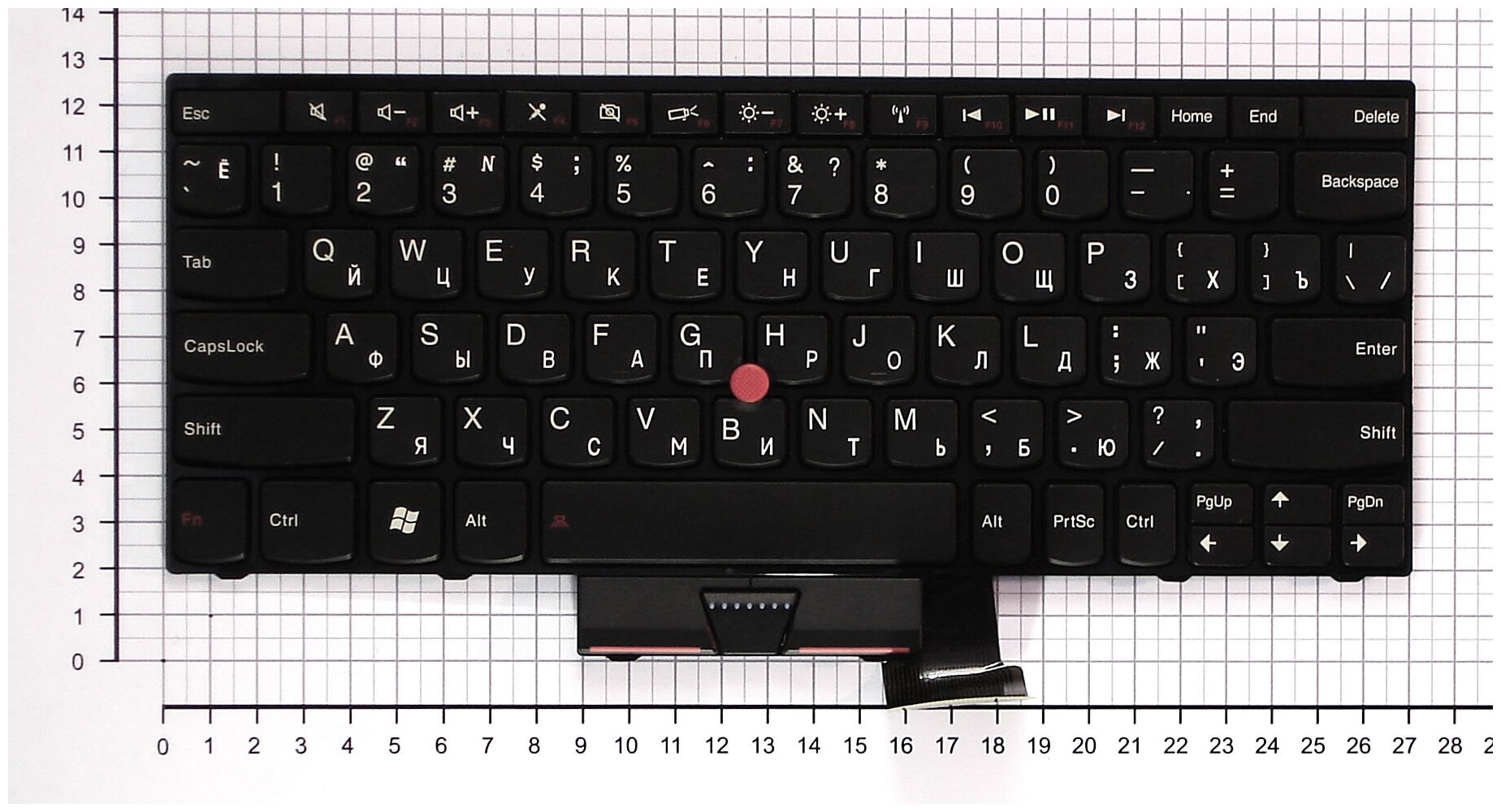 Клавиатура для ноутбука Lenovo ThinkPad X131E русская черная с рамкой и стиком