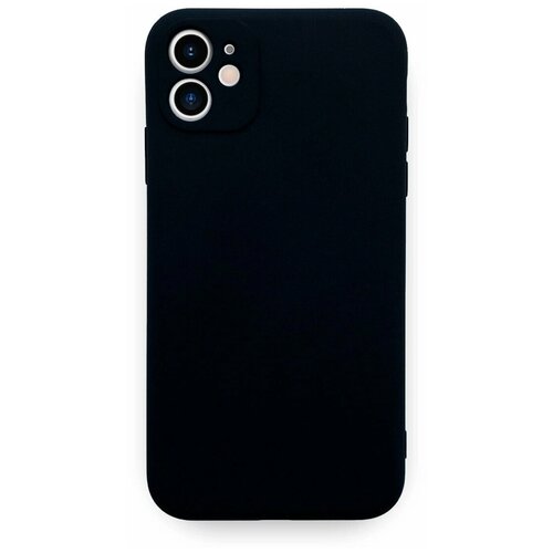 фото Чехол накладка с защитой камеры для apple iphone 12 mini 5.4 / для айфон 12 мини / черный qvatra
