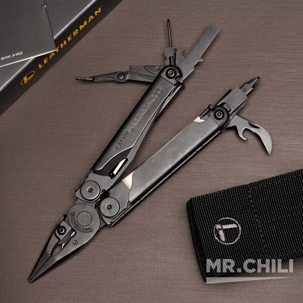 Мультитул LEATHERMAN Wave Plus, 17 функций, серебристый [832524] - фото №6