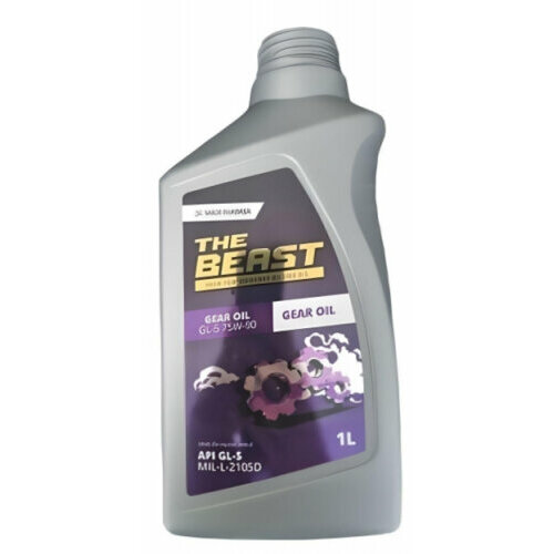 Трансмиссионное масло The Beast GEAR-OIL GL-5 75W-90 синтетическое 1 л