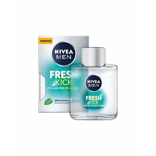 Nivea Men Лосьон после бритья Fresh Kick, 100 мл , 1 шт пена для бритья men fresh kick nivea 195 г 200 мл