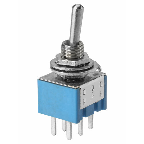 Переключатель-тумблер MTS-203-A2 Micro 2P 250В AC/DC 3А (6c) ON-OFF-ON с фиксацией TDM