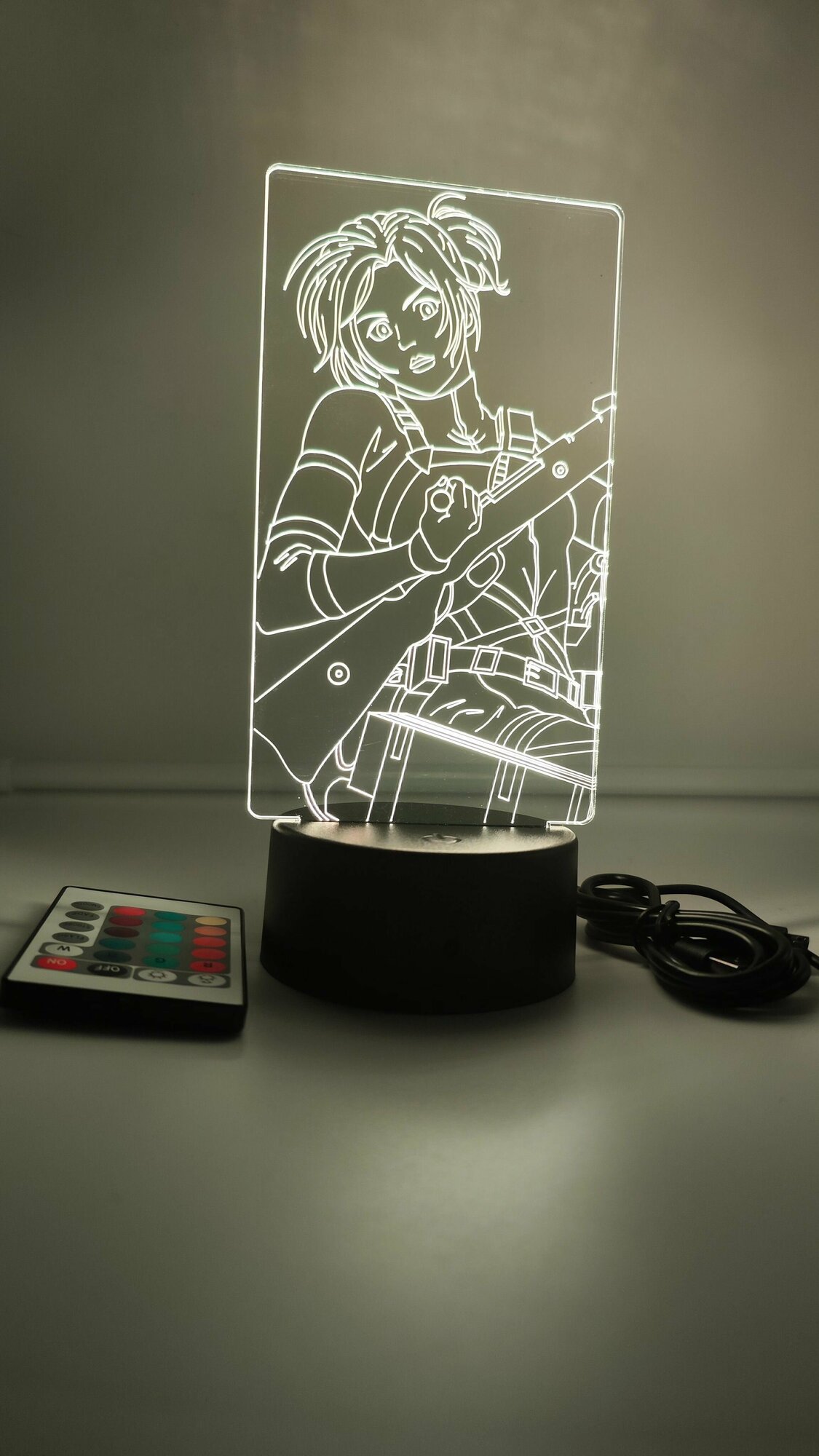 3D светильник-ночник, лампа по аниме: Shingeki no Kyojin , Атака титанов , Саша Браус 16 цветов