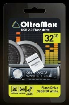 USB флэш-накопитель (OLTRAMAX 32GB 50 белый [OM032GB-mini-50-W])