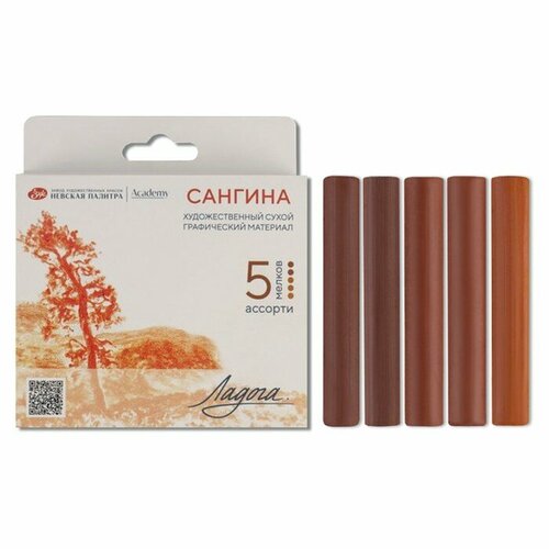 Сангина художественная ЗХК Ладога ассорти 5 цветов в картонной коробке 2721422311 514₽