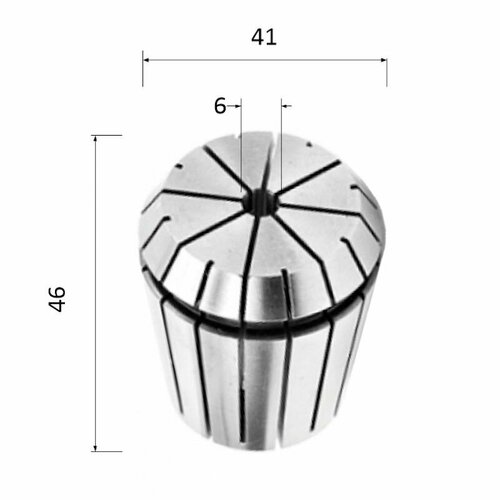 Цанга ER40-6, 6 мм (биение 0,008)