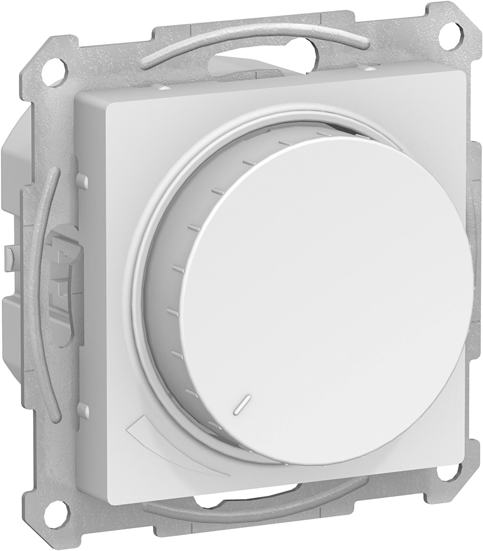 Atlas Design светорегулятор (диммер) поворотно-нажимной, 630Вт, мех. (белый)