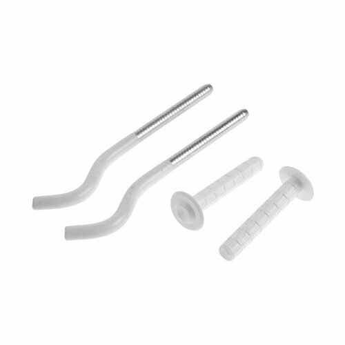 Кронштейн для радиатора OMEC, с дюбелем, 9x170 мм, круглый, белый (2 шт)