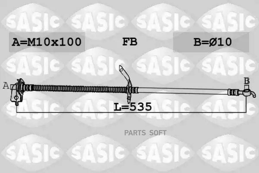 SASIC 6606251 Шанг тормозной перний правый HYUNDAI i30 / KIA Ceed