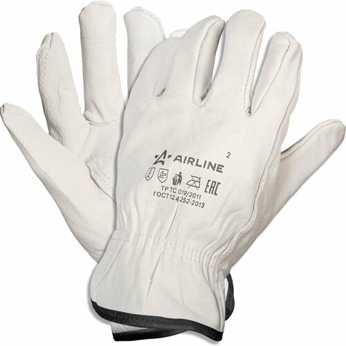 Водительские перчатки Airline ADWG105 перчатки водительские натуральная мягкая кожа xl белые adwg105 airline арт adwg105