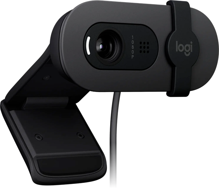 Веб-камера Logitech Webcam Brio 100, 1920x1080, GRAPHITE, защитная шторка, [960-001585] (960-001585)