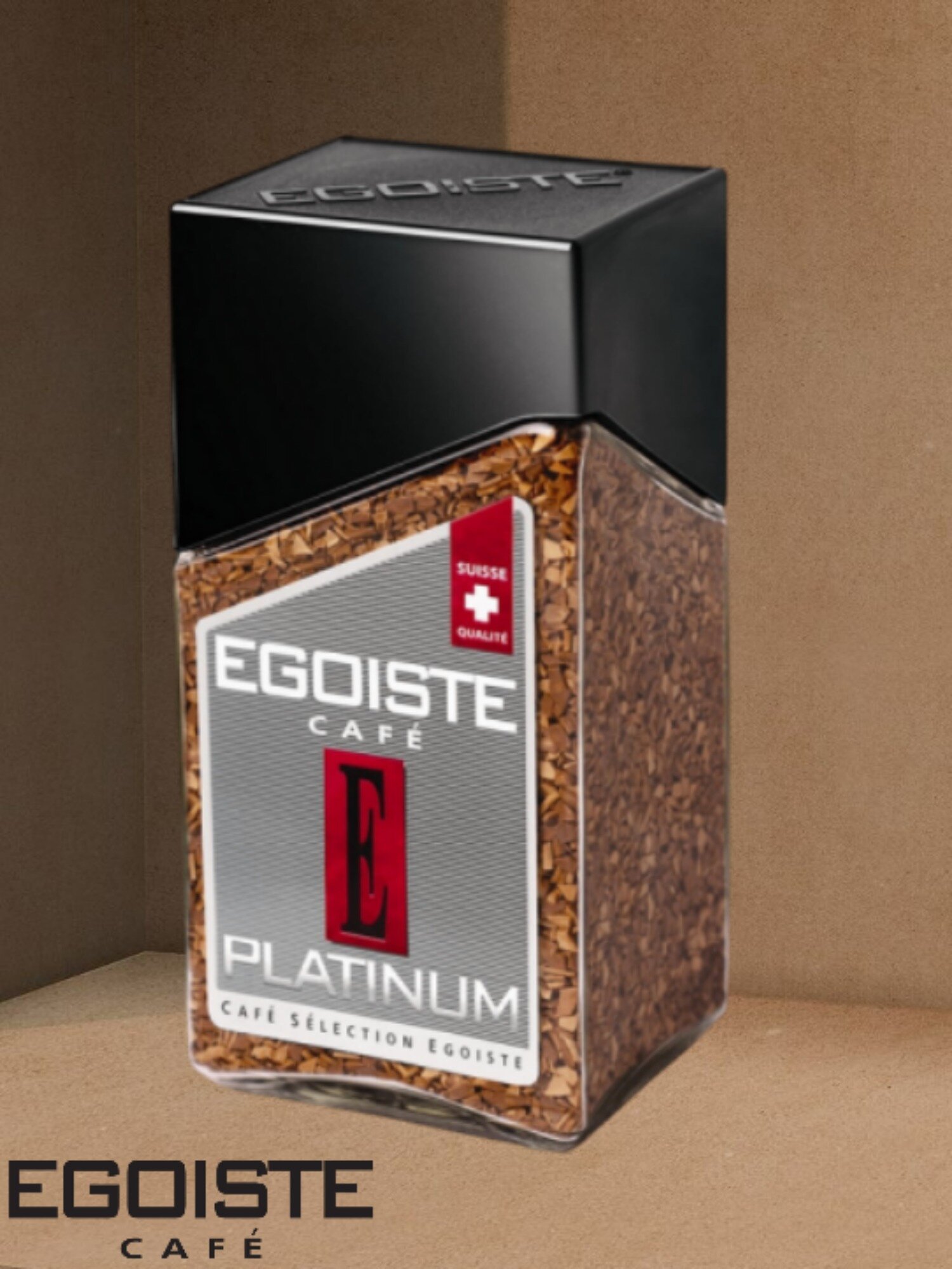 Кофе растворимый Egoiste Platinum сублимированный, стеклянная банка, 100 г — фото 1