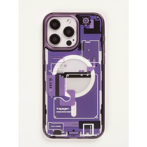 Чехол SPIGEN для iPhone 15 Pro Max - Ultra Hybrid (MagFit) - Zero One - ACS05540 фиолетовый чехол spigen ultra hybrid magfit для iphone 15 pro max zero one