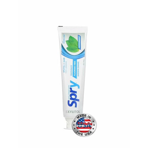 Зубная паста Xlear Spry Toothpaste, защита от зубного камня, без фтора, перечная мята, 141 г