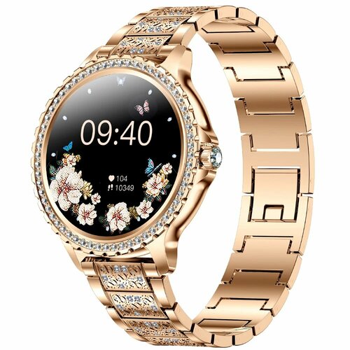 Умные часы Huawei Xiaomi для женщин rose gold steel smart watch 7523₽