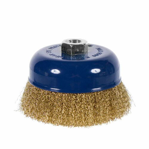 Щетка металлическая для УШМ чашка латунная проволока М14 д125мм 459₽