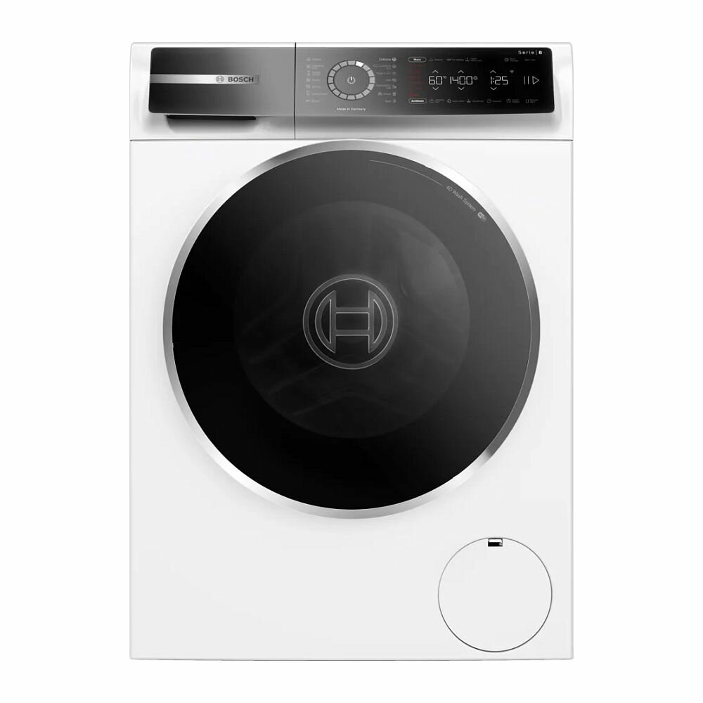 Стиральная машина BOSCH WGB24400ME Serie 8, технология AddWash, 14 программ стирки, белая