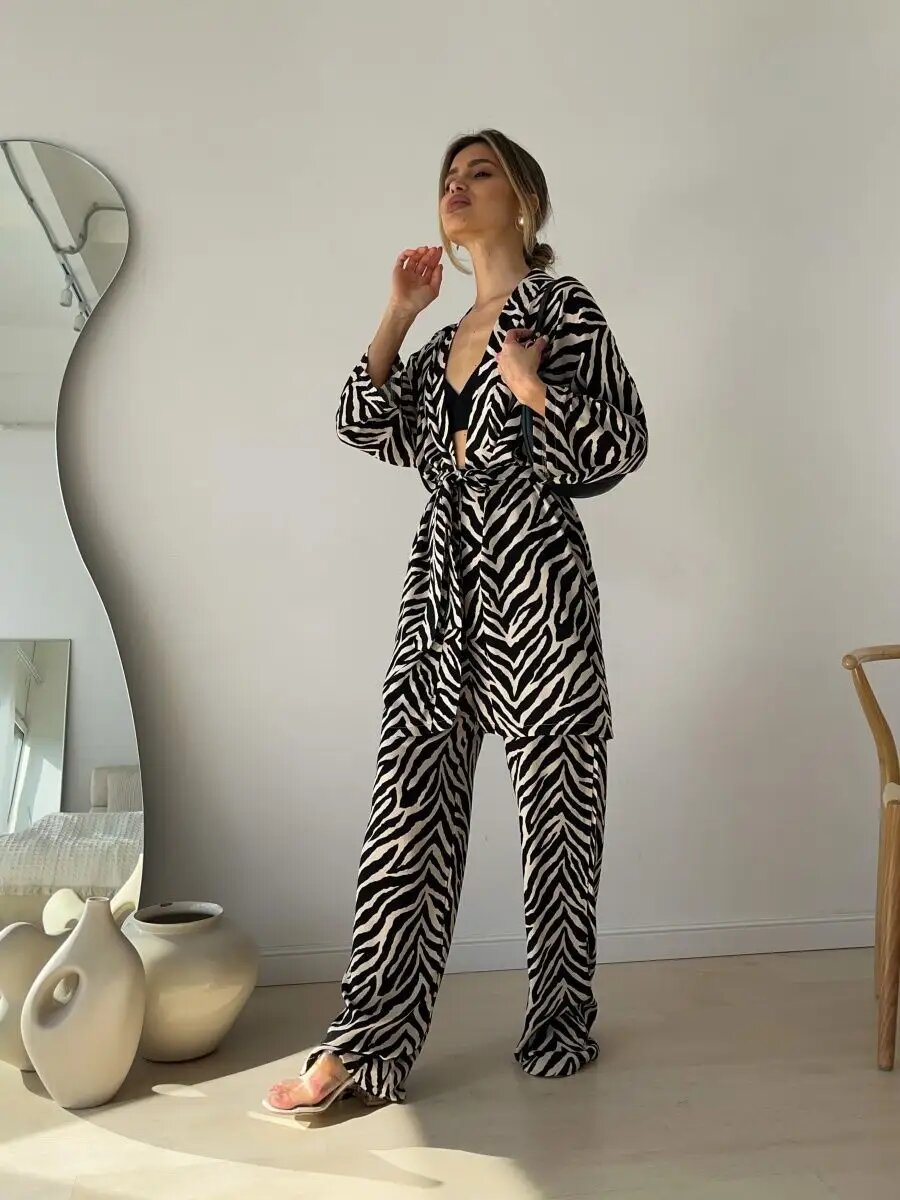 Комплект одежды Vitalounge, размер L\XL, бежевый/черный — фото 1