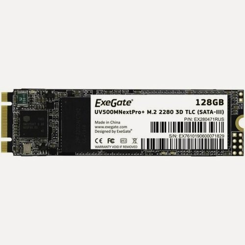Изображение товара SSD диск Exegate UV500MNextPro+, 128GB, M.2 2280, SATA (EX280471RUS)