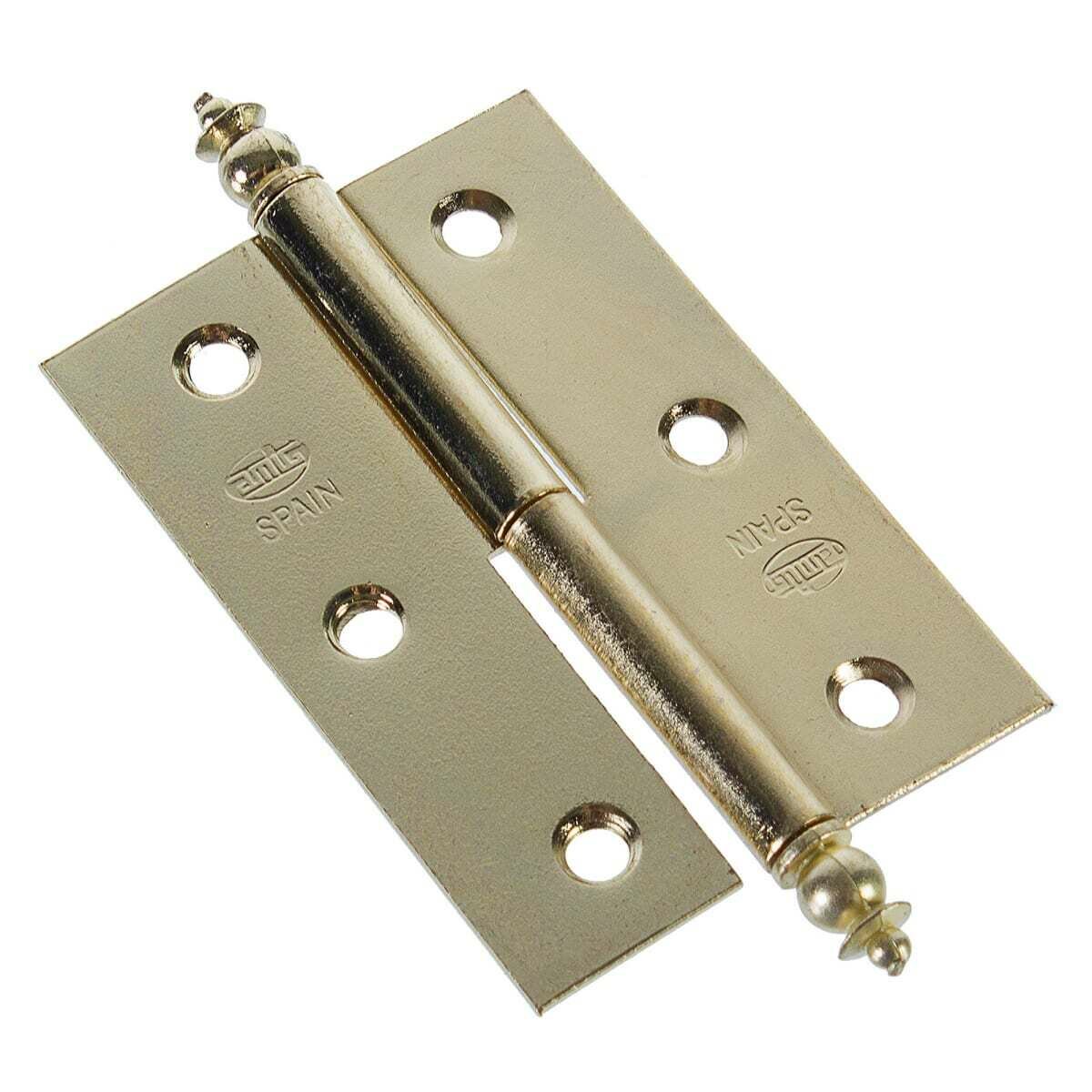 Петля мебельная карточная съёмная левая Amig 541 (18038) 60х40 мм сталь цвет золото комплект 4 шт.