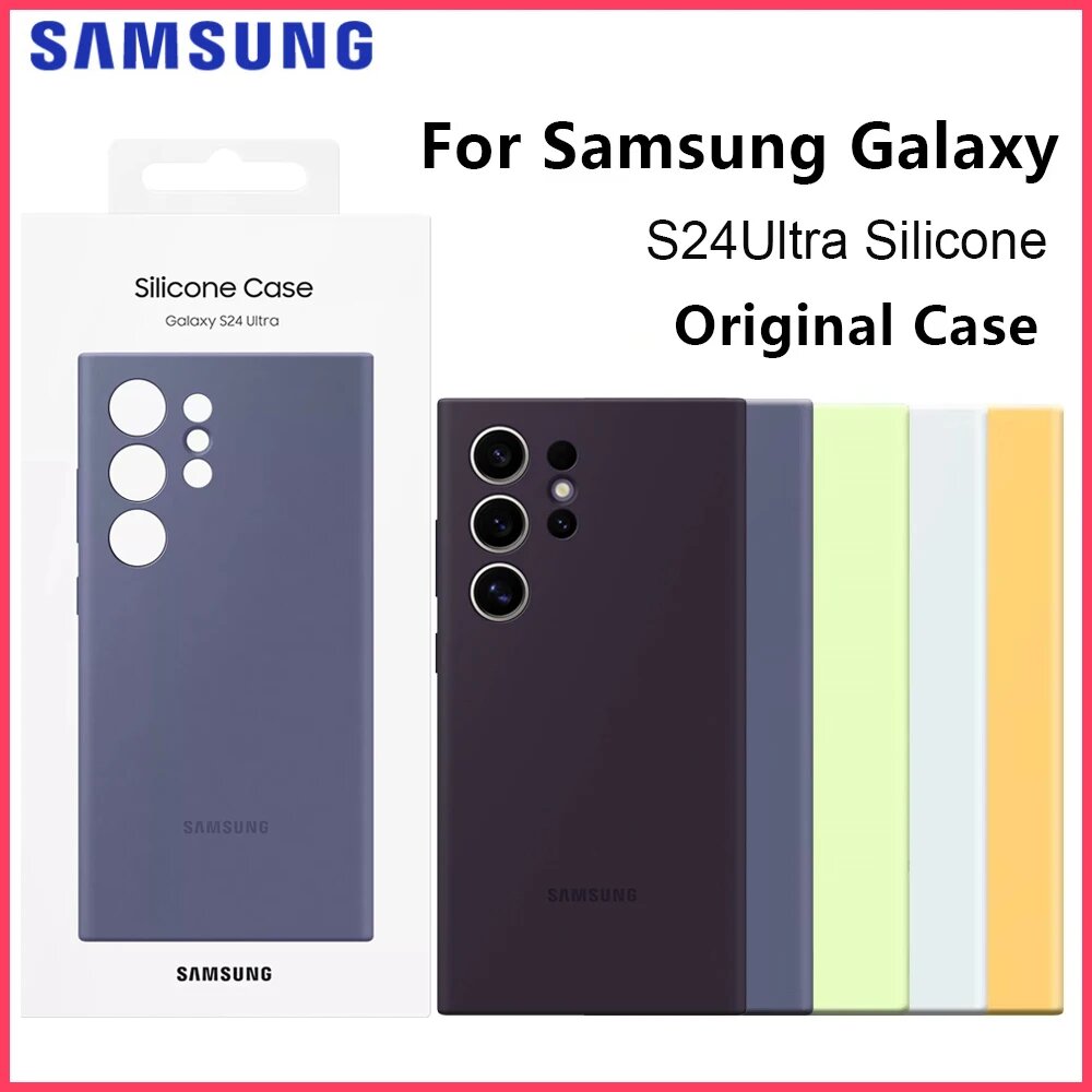 Оригинальный силиконовый чехол Samsung для S24 Ultra S24Ultra, силиконовый чехол для Samsung S24 Ultra, чехол EF-PS928TGEGUS, Dark Violet, Для Galaxy S24 Ultra — фото 1