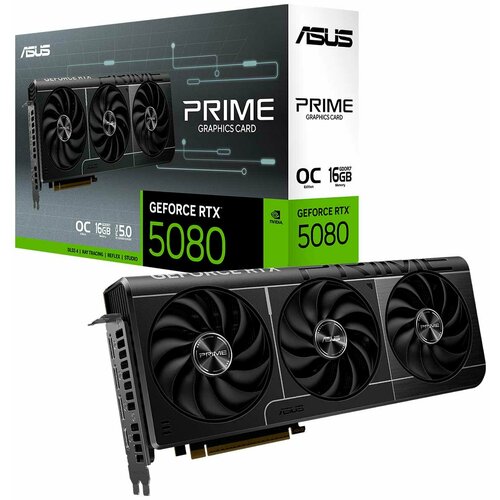 Видеокарта Asus GeForce PRIME RTX 5080 16GB OC PRIME-RTX5080-O16G 173999₽