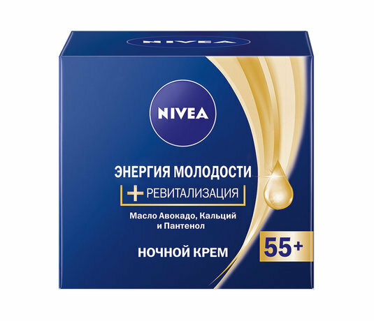 NIVEA Крем для лица ночной Антивозрастной Энергия Молодости 55+, 50 мл