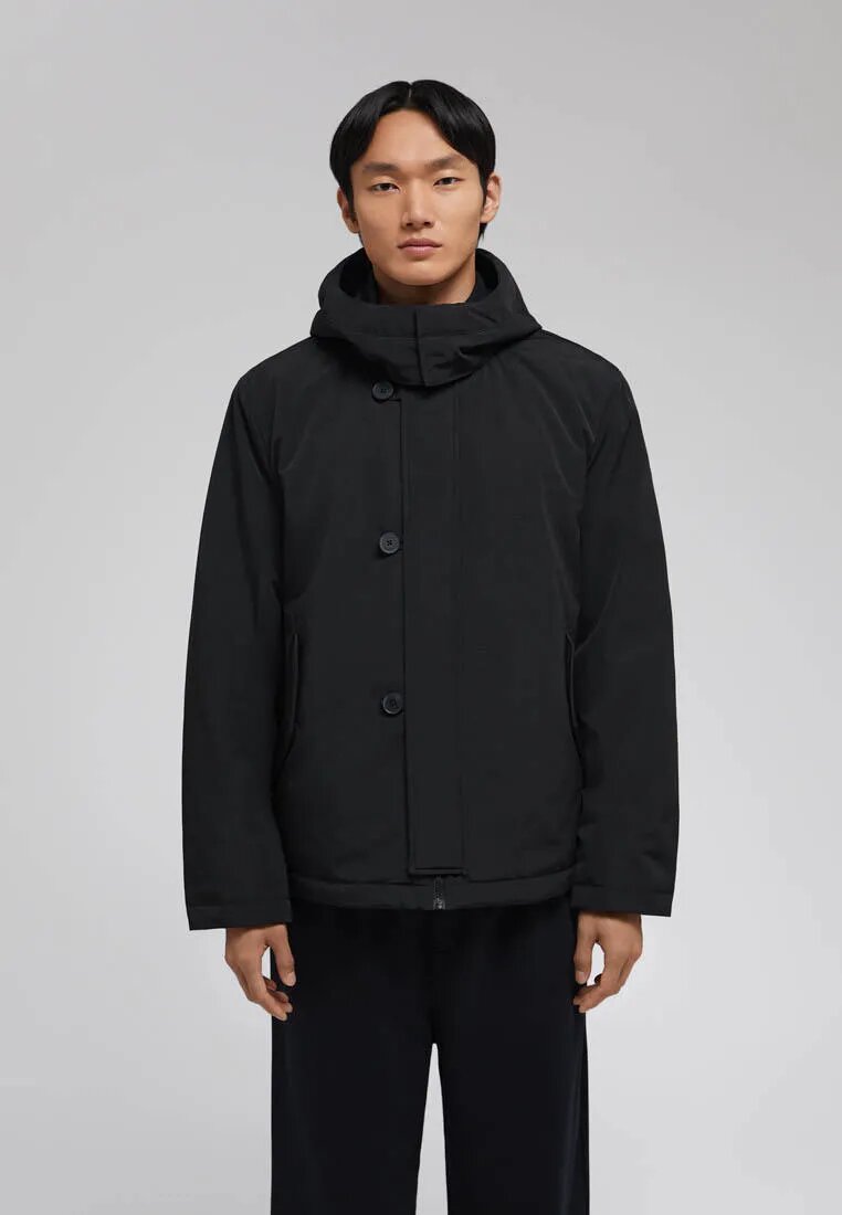 Куртка FINN FLARE утепленная с капюшоном размер XL(182-108-98) черный