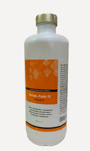 Изображение товара Раствор для инъекций для поддерживающей терапии при обезвоживании животных Виме-лайт IV( Дюфалайт), 500 мл