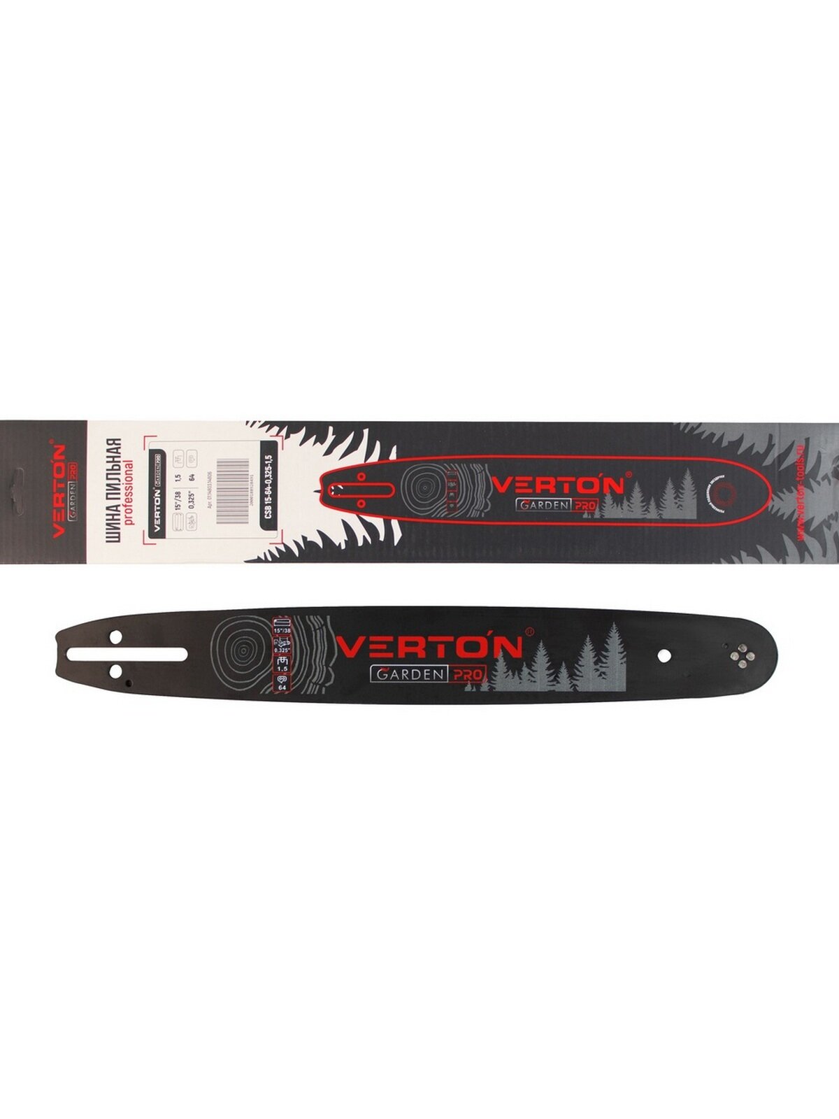 Шина Verton "CSB" 15-64-0,325-1,5, для цепной пилы, 64 звена
