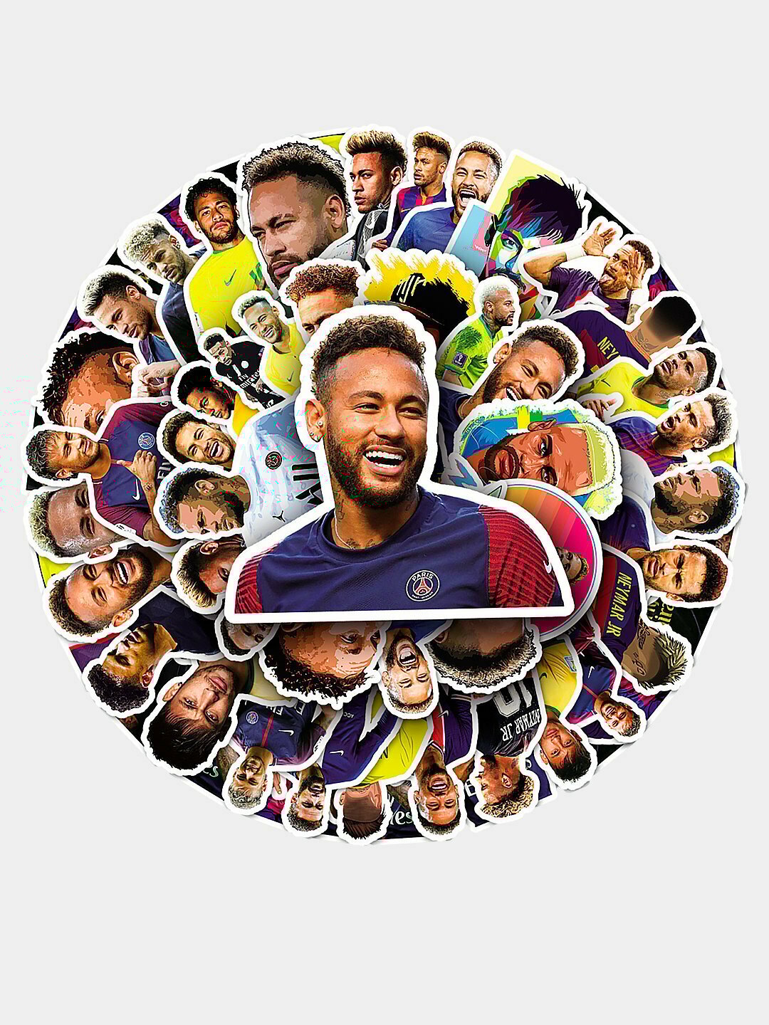 Наклейки для декора, телефона, ноутбука набор 50 шт, более 15 видов, NEYMAR