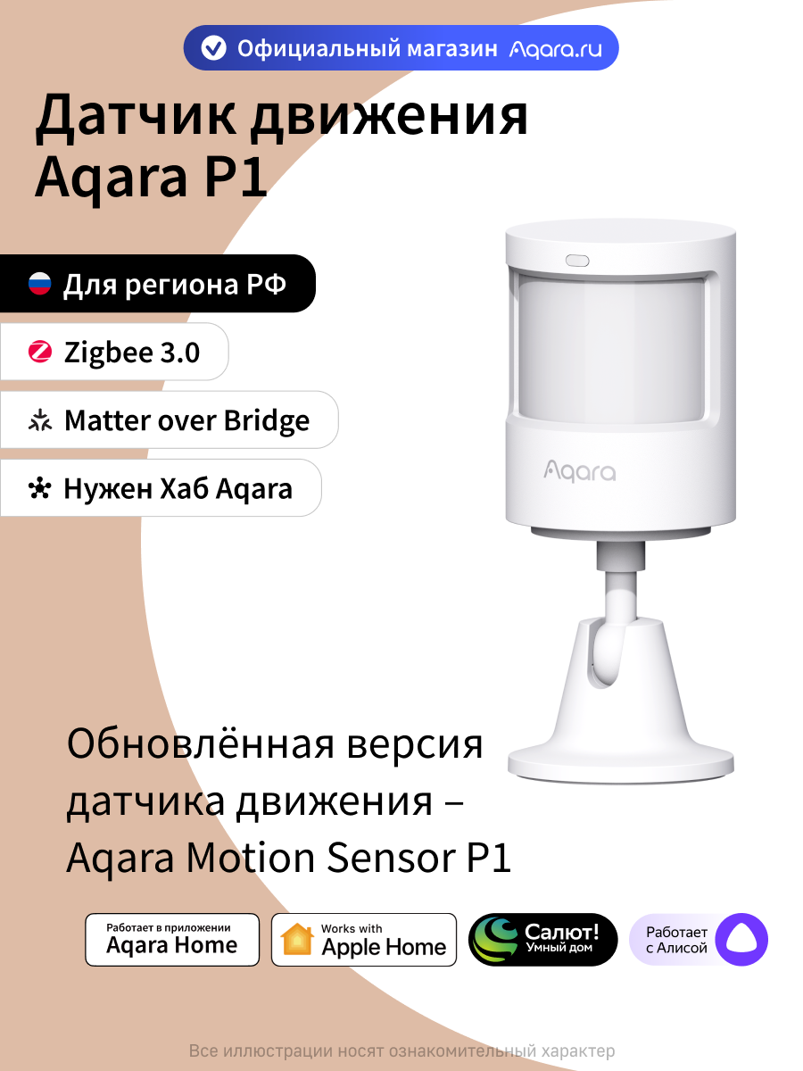 Умный датчик движения Aqara P1 MS-S02 Zigbee 3.0 угол обзора 170°