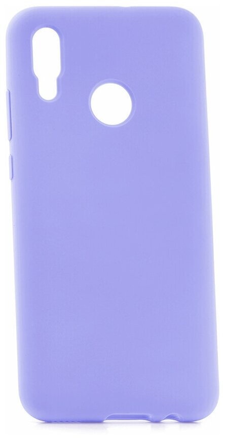 Чехол на Honor 10 Lite Kruche Silicone Plain Lilac purple, противоударный пластиковый кейс, защитный силиконовый бампер, софттач накладка однотонная