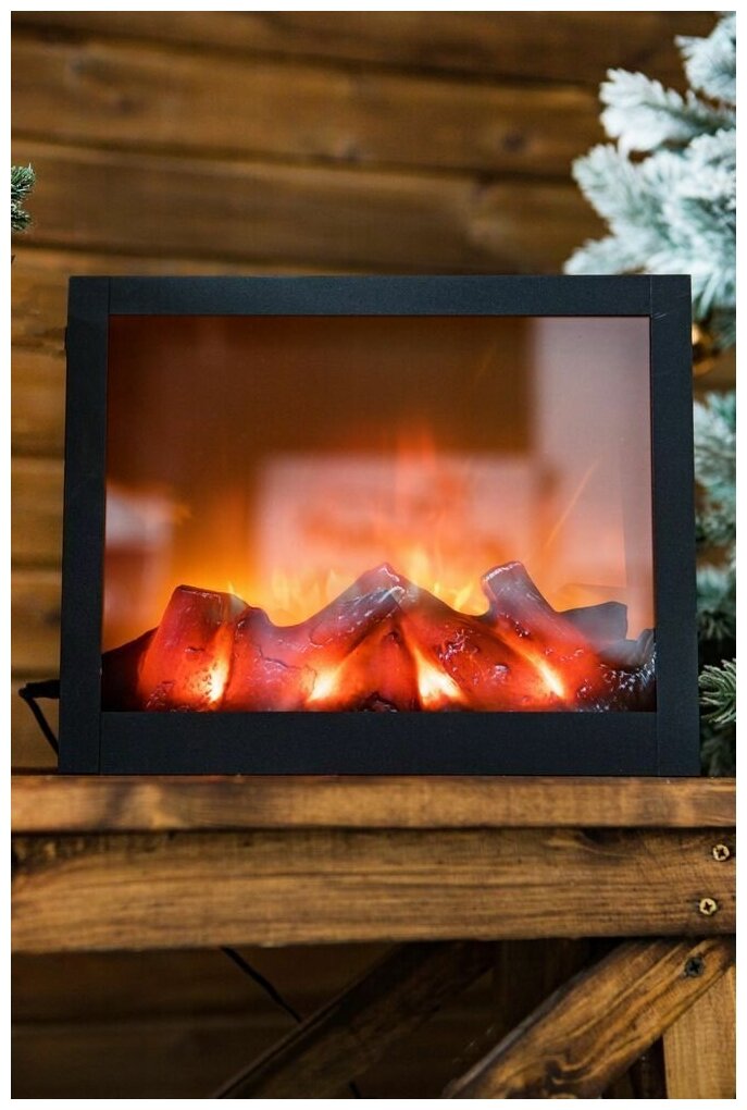 Светодиодный камин камелёк леконье с эффектом живого огня, 29х23 см, Koopman International ADA100090