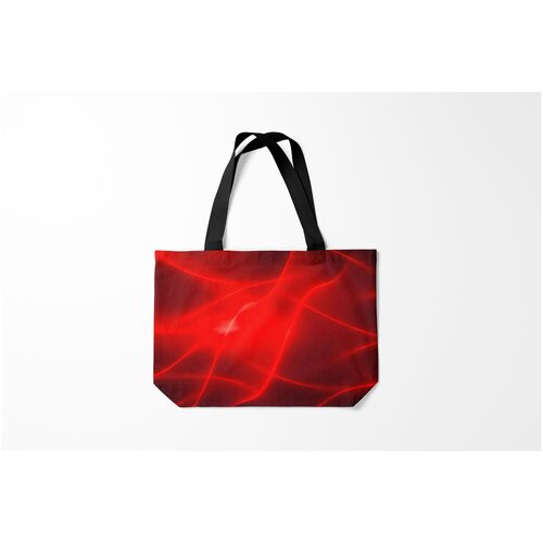 фото Сумка-шоппер / 46х35 см / тренды / абстракция плавные линии burnettie