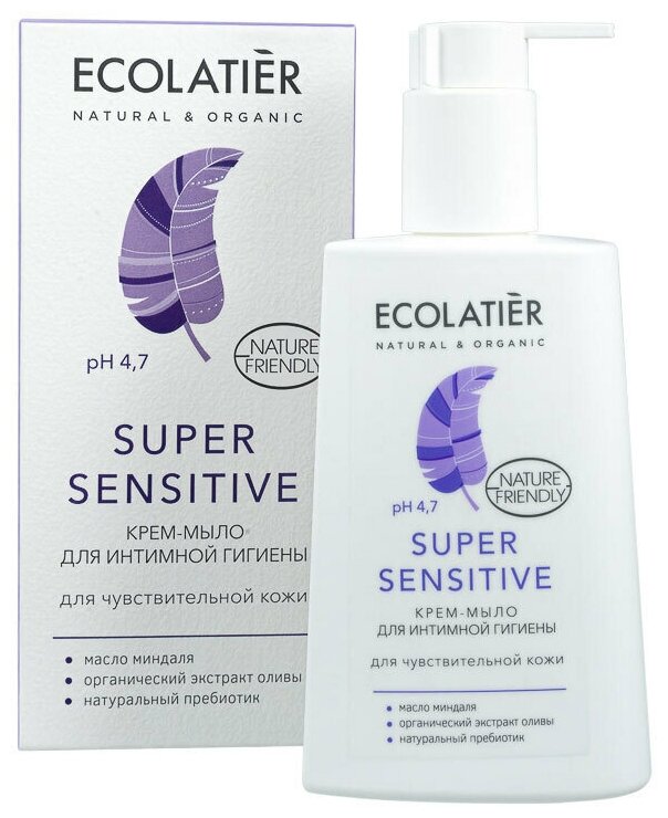 Ecolatier Крем-мыло для интимной гигиены Super Sensitive для чувствительной кожи 250 мл