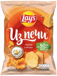 Чипсы Lay's Из печи картофельные Лисички в сметане рифленые, 85 г