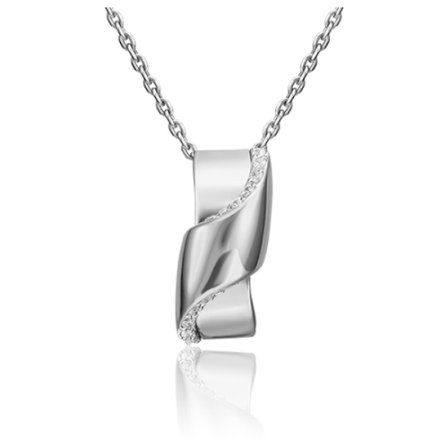 PLATINA jewelry Подвеска из белого золота с фианитом 03-3150-00-401-1120-23