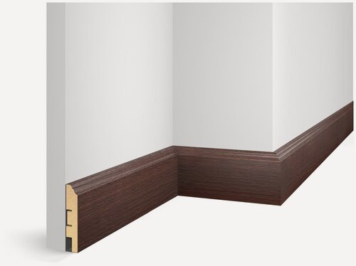 Изображение товара Плинтус 7 шт. 80x16x2400 мм. Ясень Коньяк. Экошпон МДФ WP07 Cosca