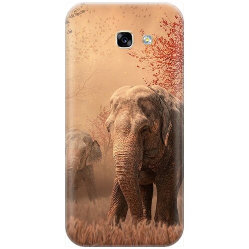 фото Силиконовый чехол на samsung galaxy a5 (2017) / самсунг а5 2017 с принтом "закатный песочный слон" gosso