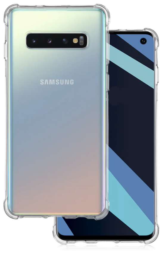 Чехол силиконовый для Samsung SM-G973, Galaxy S10, усиленные края, прозрачный