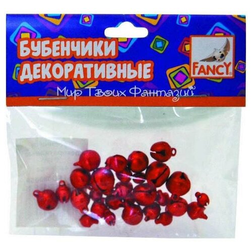 Бубенчики декоративные,30шт, 4 размера в наборе, 3цвета в ассортименте FD080059