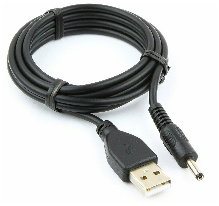 Кабель Gembird USB 2.0 Pro AM/DC 35мм для хабов 1.8м экран черный пакет CC-USB-AMP35-6 16059654