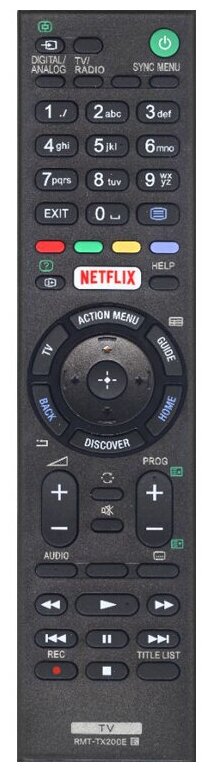 Пульт HUAYU для телевизора Sony RMT-TX200E (KD-49XD7005 KD-55XD7005 KD-65XD7505)