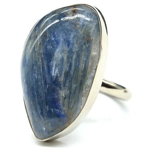 Кольцо Радуга Камня, кианит, размер 18, синий кольцо радуга камня бижутерный сплав турмалин малахит кианит размер 18 мультиколор