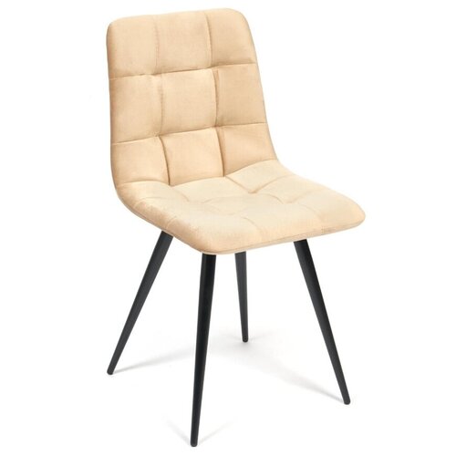 фото Стул chilly (mod. 7095) / 1 шт в упак. ткань/металл, 53х47х88 см, высота до сиденья 50 см, бежевый barkhat 5/черный tetchair