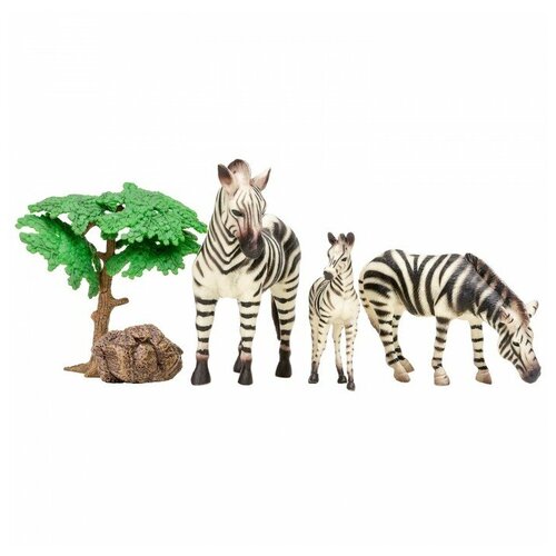 Купить Игровой набор Masai Mara Мир диких животных. Семья зебр MM201-009